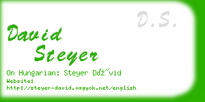 david steyer business card